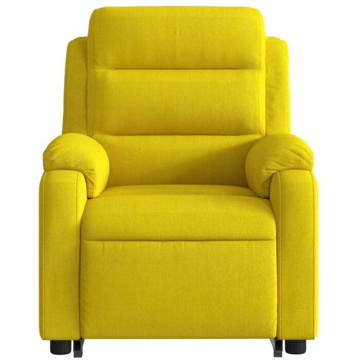 Fauteuil inclinable électrique jaune Velours – Image 6