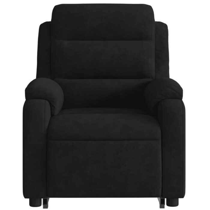 Fauteuil inclinable de massage électrique noir velours – Image 6