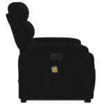 Fauteuil inclinable de massage électrique noir velours – Image 7
