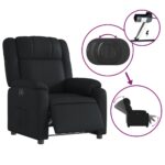 Fauteuil inclinable électrique Noir Similicuir – Image 3