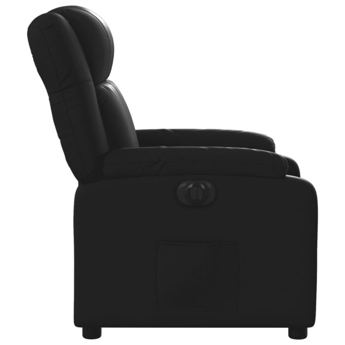 Fauteuil inclinable électrique Noir Similicuir – Image 7