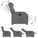 Fauteuil inclinable électrique Gris Similicuir – Image 4