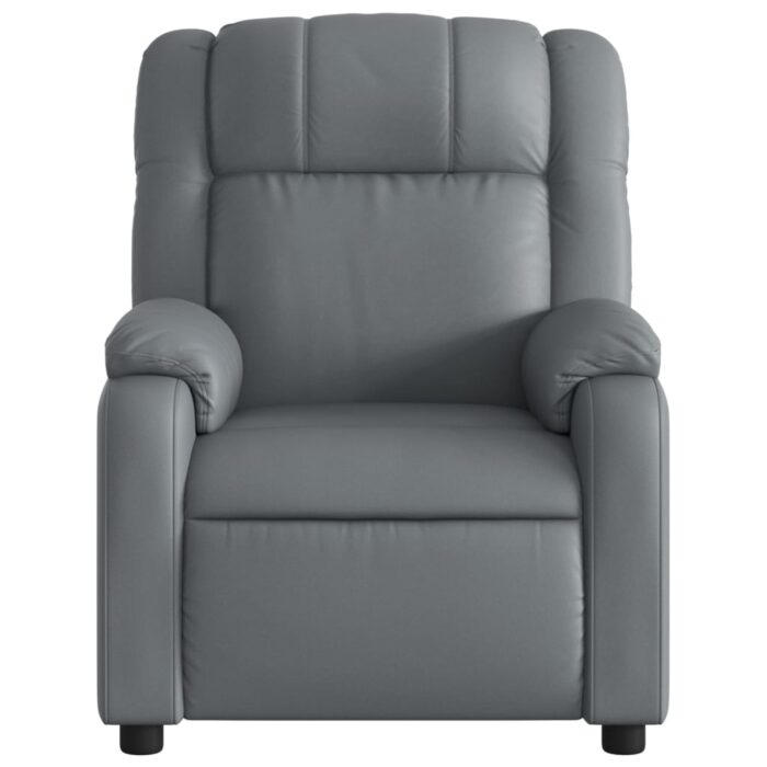 Fauteuil inclinable électrique Gris Similicuir – Image 6