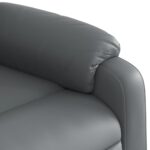 Fauteuil inclinable électrique Gris Similicuir – Image 8