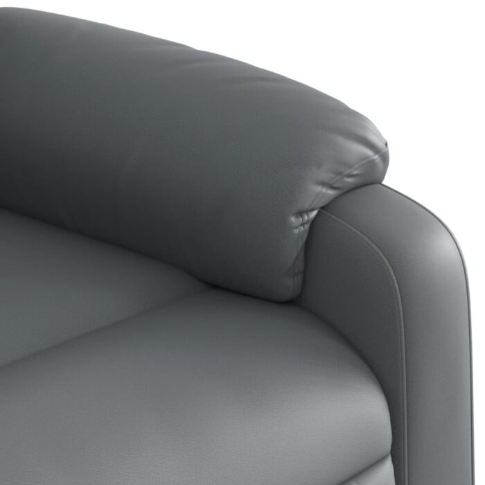 Fauteuil inclinable électrique Gris Similicuir – Image 8