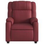 Fauteuil inclinable électrique Rouge bordeaux Similicuir – Image 6