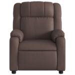 Fauteuil de massage inclinable électrique marron similicuir – Image 6