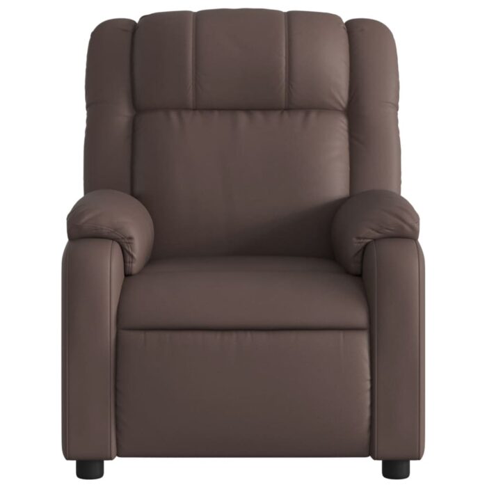 Fauteuil de massage inclinable électrique marron similicuir – Image 6