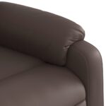 Fauteuil de massage inclinable électrique marron similicuir – Image 8