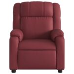 Fauteuil de massage inclinable électrique rouge bordeaux – Image 6