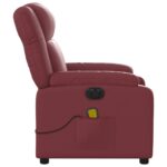 Fauteuil de massage inclinable électrique rouge bordeaux – Image 7