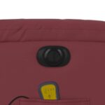 Fauteuil de massage inclinable électrique rouge bordeaux – Image 9