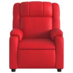 Fauteuil de massage inclinable électrique rouge similicuir – Image 6