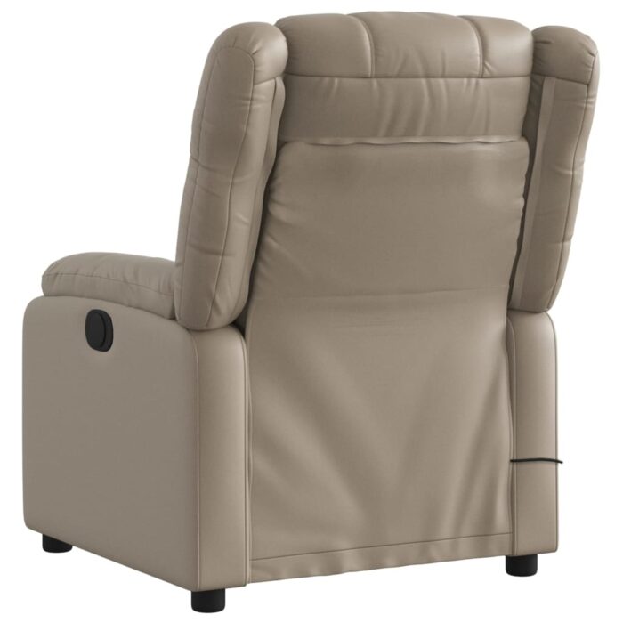 Fauteuil de massage inclinable électrique cappuccino similicuir – Image 2