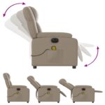 Fauteuil de massage inclinable électrique cappuccino similicuir – Image 4