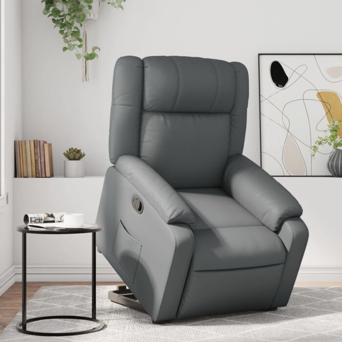 Fauteuil inclinable Gris Similicuir – Image 1