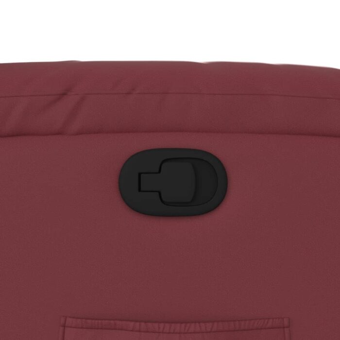 Fauteuil inclinable Rouge bordeaux Similicuir – Image 9