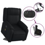 Fauteuil inclinable de massage Noir Similicuir – Image 3