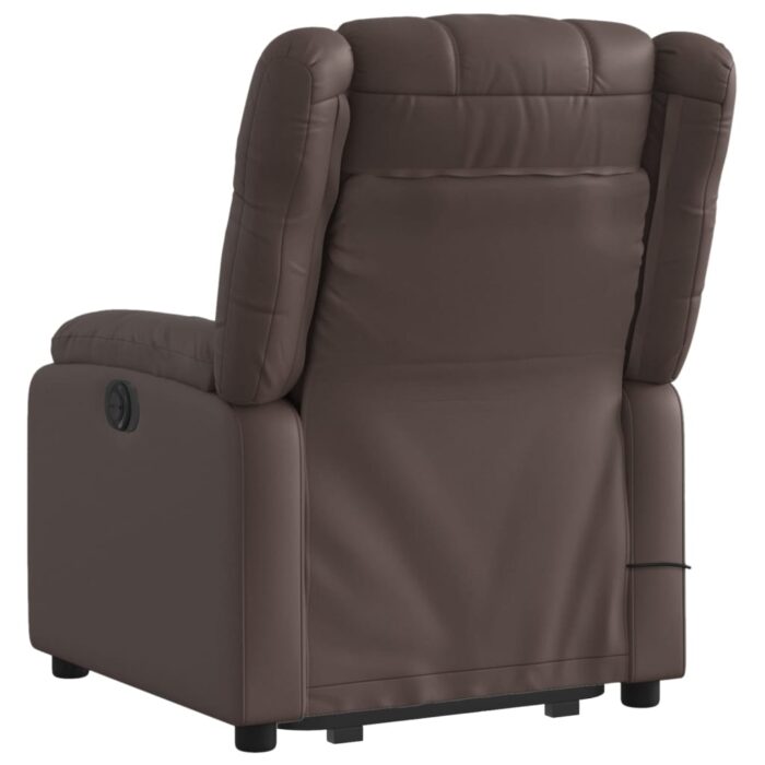 Fauteuil inclinable de massage Marron Similicuir – Image 2