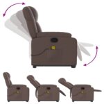 Fauteuil inclinable de massage Marron Similicuir – Image 4