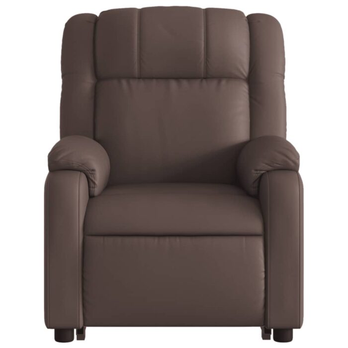Fauteuil inclinable de massage Marron Similicuir – Image 6