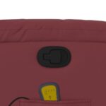 Fauteuil inclinable de massage Rouge bordeaux Similicuir – Image 9
