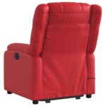 Fauteuil inclinable de massage Rouge Similicuir – Image 2