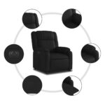 Fauteuil inclinable électrique noir similicuir – Image 5