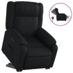 Fauteuil inclinable électrique noir similicuir – Image 8