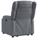 Fauteuil inclinable électrique gris similicuir – Image 2