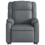 Fauteuil inclinable électrique gris similicuir – Image 6