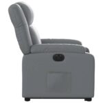 Fauteuil inclinable électrique gris similicuir – Image 7