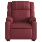 Fauteuil inclinable électrique rouge bordeaux similicuir – Image 6