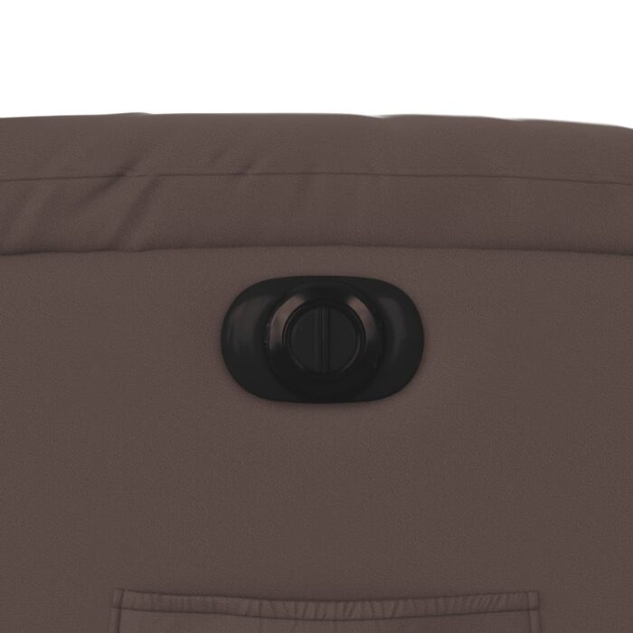 Fauteuil inclinable de massage électrique marron similicuir – Image 10