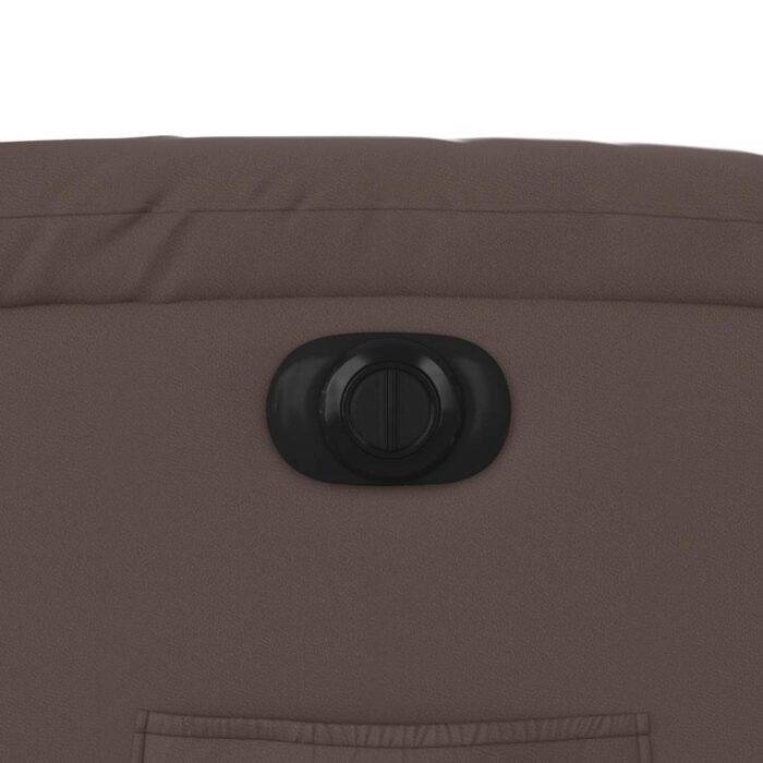 Fauteuil inclinable de massage électrique marron similicuir – Image 11