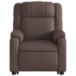 Fauteuil inclinable de massage électrique marron similicuir – Image 6