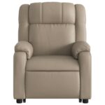 Fauteuil inclinable de massage électrique cappuccino similicuir – Image 6