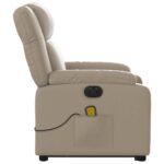 Fauteuil inclinable de massage électrique cappuccino similicuir – Image 7