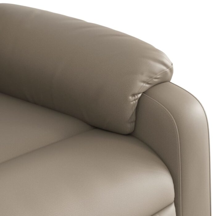 Fauteuil inclinable de massage électrique cappuccino similicuir – Image 9