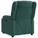 Fauteuil inclinable électrique Vert foncé Tissu – Image 2