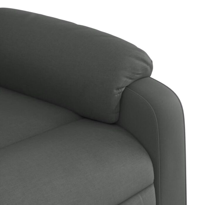 Fauteuil inclinable de massage électrique gris foncé tissu – Image 8