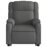 Fauteuil inclinable Gris foncé Tissu – Image 6