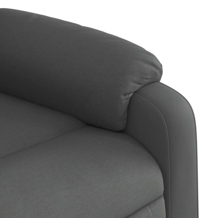 Fauteuil inclinable Gris foncé Tissu – Image 8