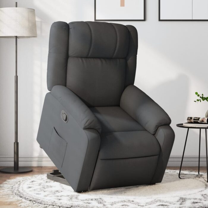 Fauteuil inclinable Gris foncé Tissu – Image 1