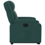 Fauteuil inclinable vert foncé tissu – Image 7