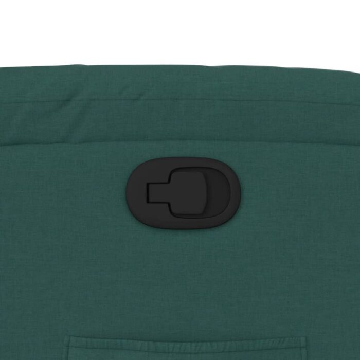 Fauteuil inclinable vert foncé tissu – Image 9