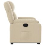 Fauteuil inclinable Crème Tissu – Image 7