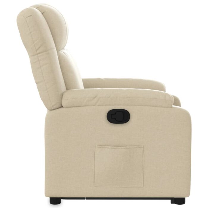 Fauteuil inclinable Crème Tissu – Image 7
