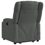 Fauteuil de massage inclinable Gris foncé Tissu – Image 2