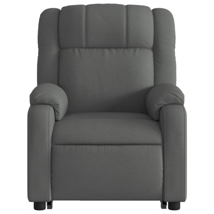Fauteuil de massage inclinable Gris foncé Tissu – Image 6